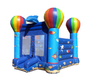 castillo hinchable globos